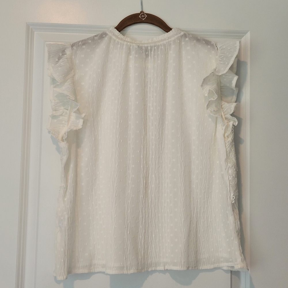 Strut and Bolt Lace Trim Swiss Dot top‎ - Picture 4 of 6